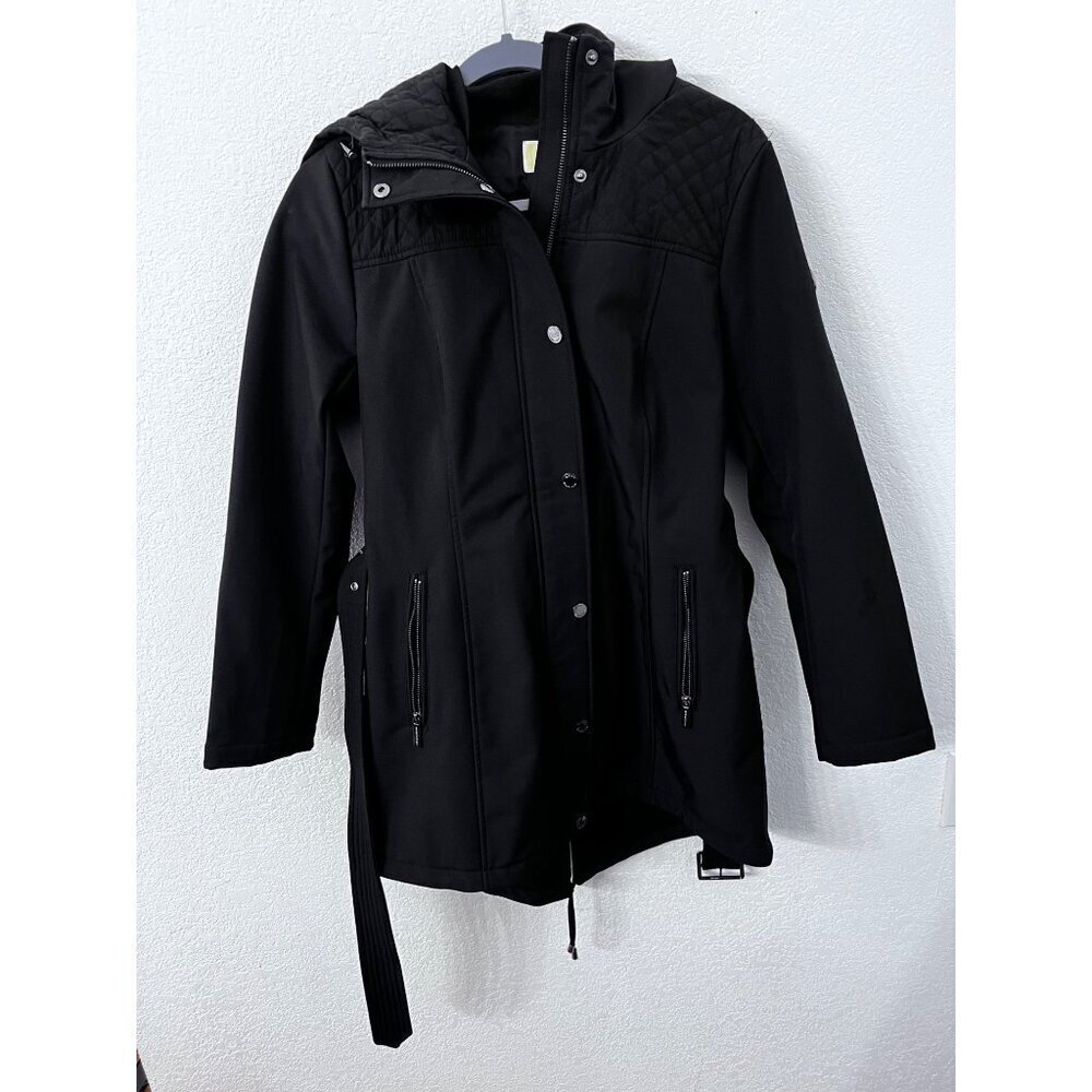 Michael Michael Kors black hooded belted womens size medium
